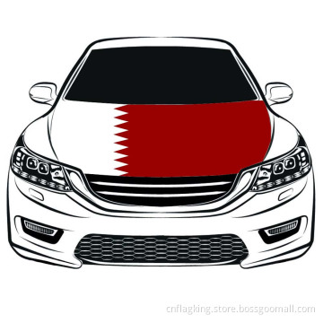 The World Cup Qatar Flag Car Hood flag 3.3X5FT High elastic fabric